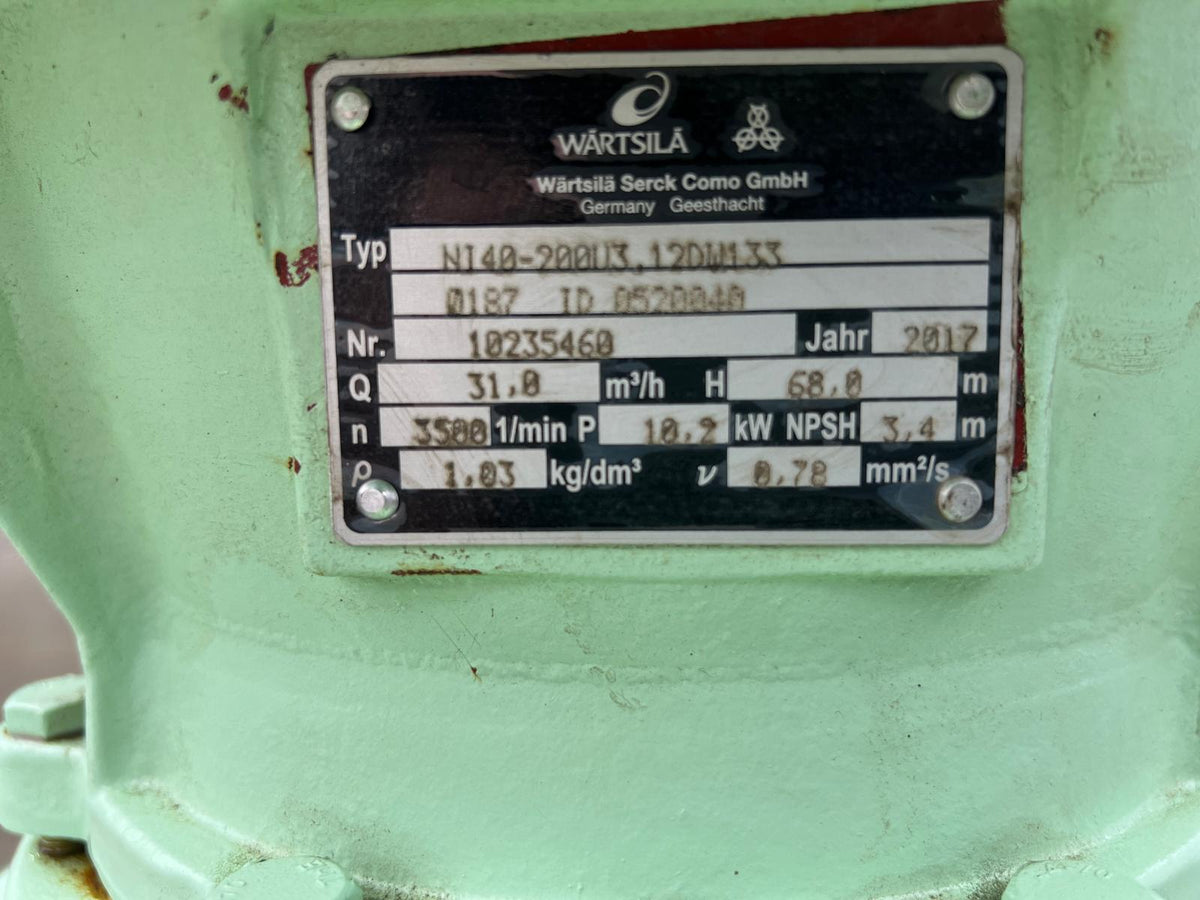 Pompa de apă centrifugală verticală Wärtsilä